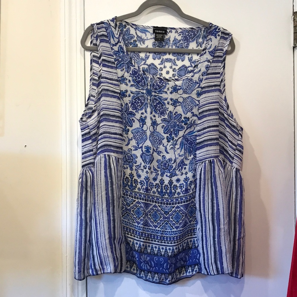 Torrid size 1 sheer top.